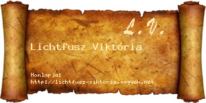 Lichtfusz Viktória névjegykártya